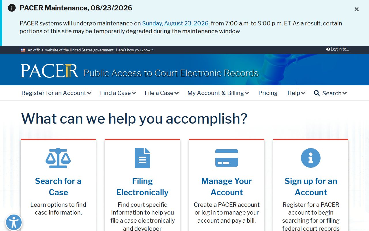 Clarksville court records federal PACER