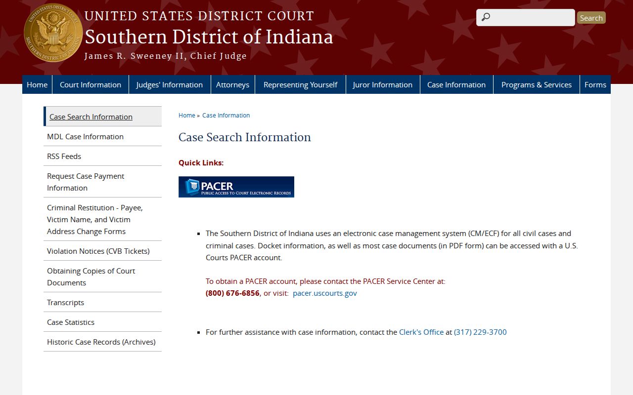 Jeffersonville court records federal search