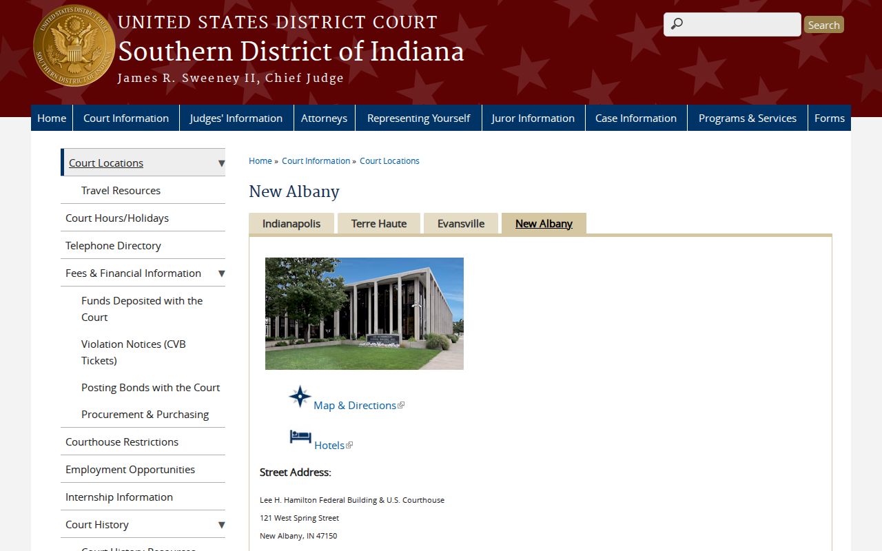 Jeffersonville court records New Albany division