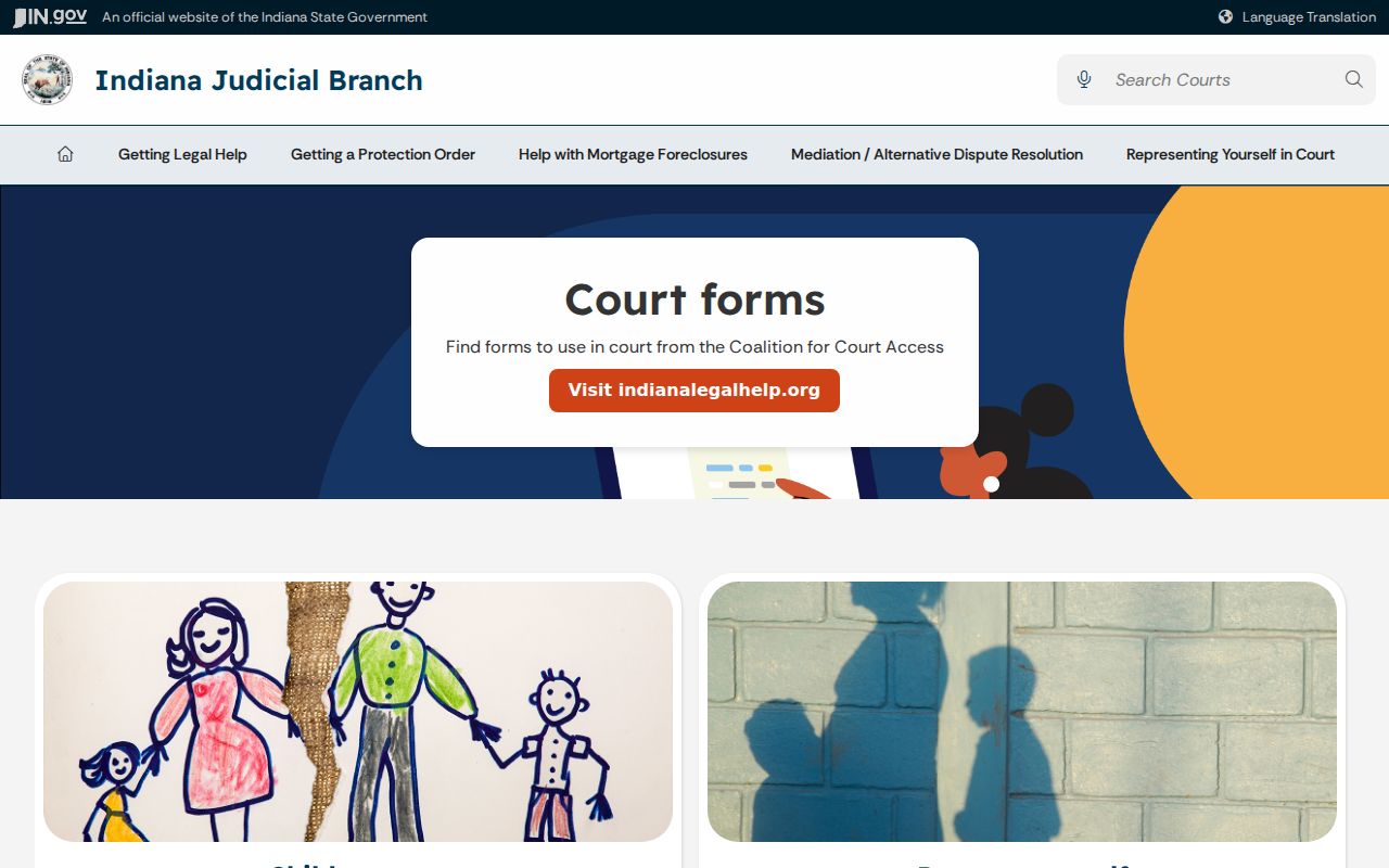 Clark County traffic court Indiana self-service resources