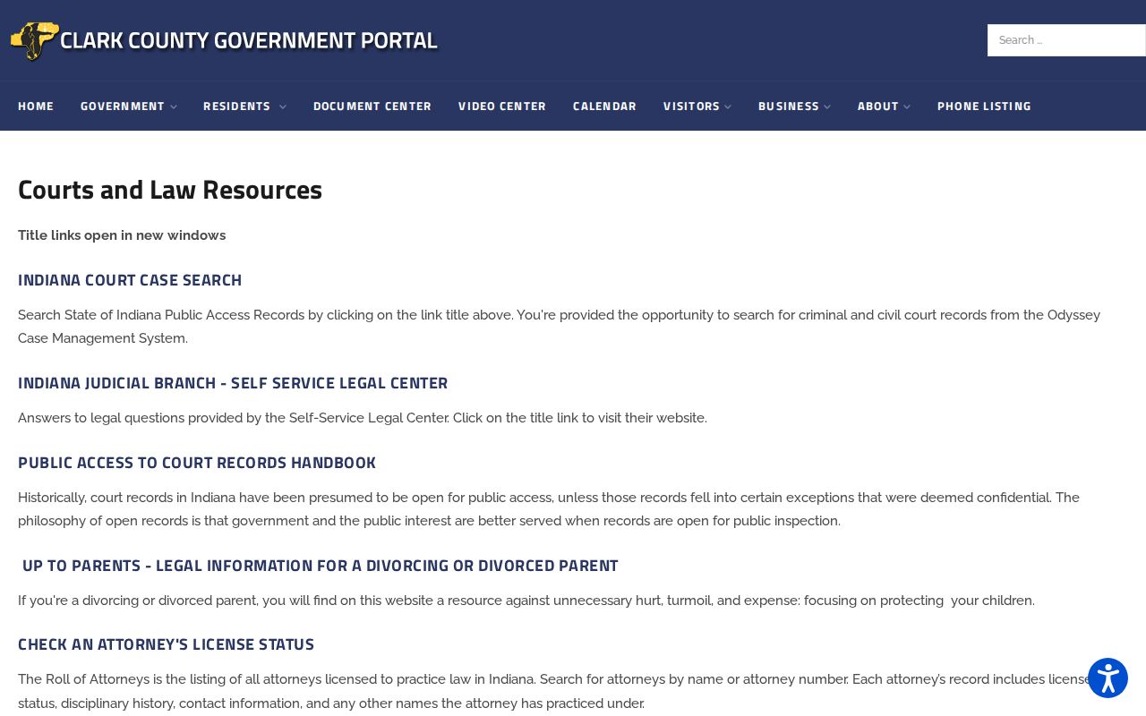 Clark County courts and law official resource page